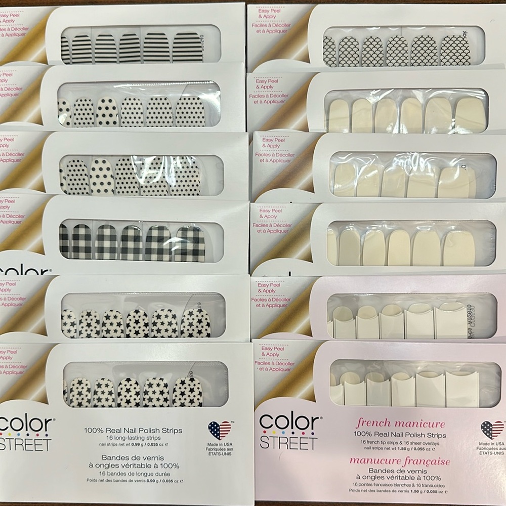 Color Street bundle #3 clear overlays & French